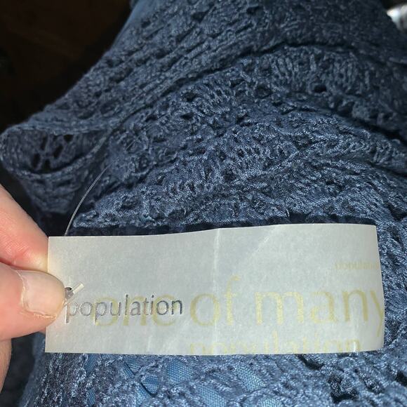 VINTAGE 90's DEADSTOCK NWT DESIGNER CROCHET BOHO DRESS XS - Picture 4 of 7